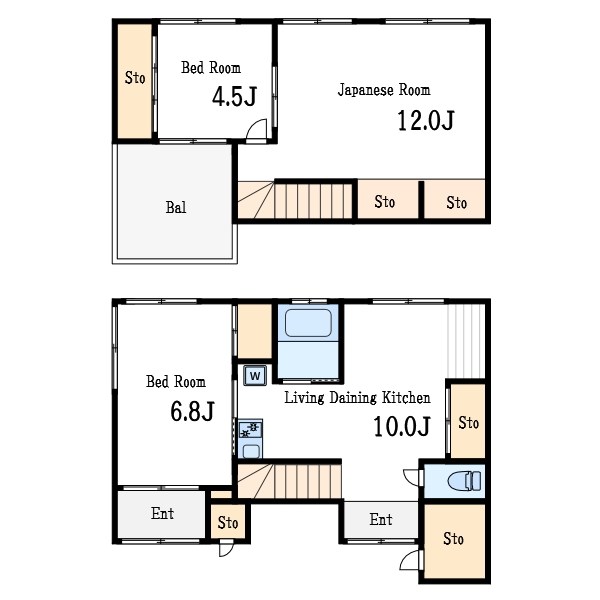 西篠崎二丁目戸建 間取り図