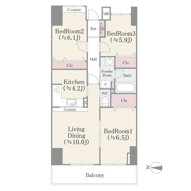 アビタシオン大島 間取り図