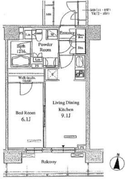 パークアクシス東陽町  間取り図