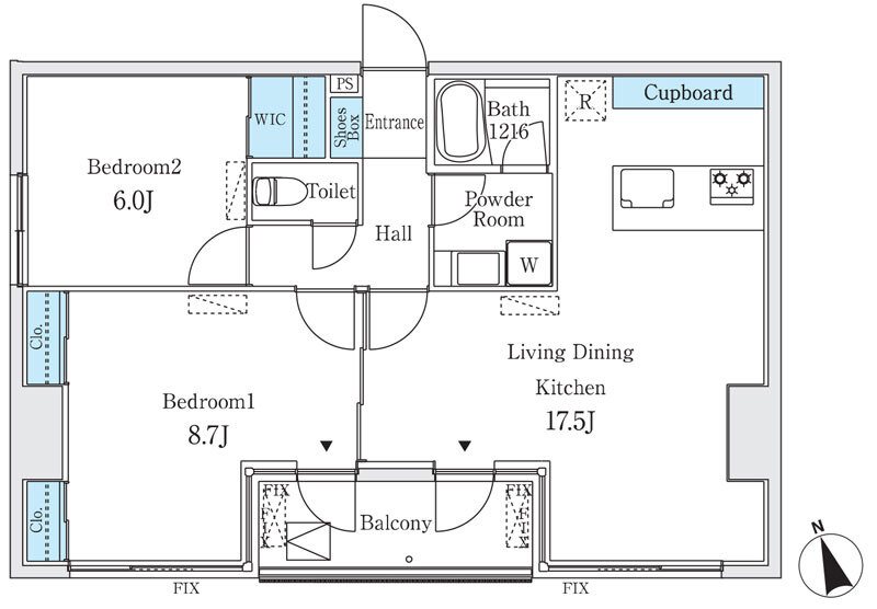 コージーコート谷中 間取り
