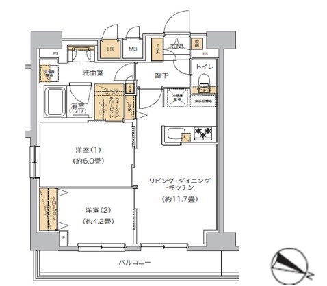 リビオメゾン南砂町 間取り図