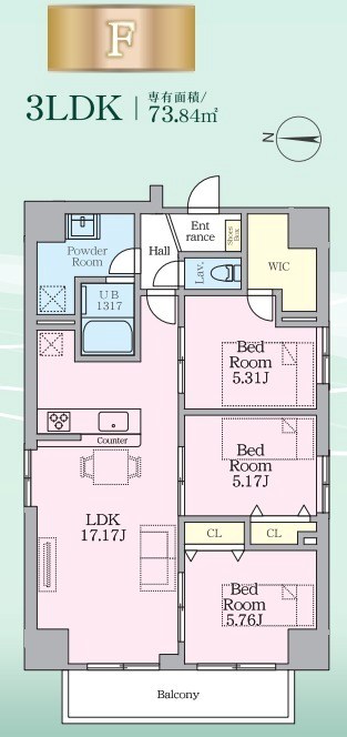 Daiwaグレイスメゾン亀戸 間取り図