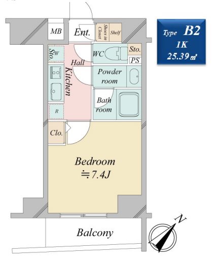 クロスレジデンス日本橋浜町  間取り