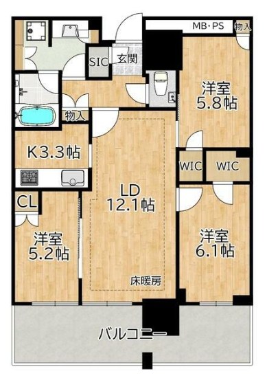 プラウドタワー小岩フロント 間取り図