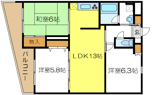 ベルメゾン南篠崎 間取り図