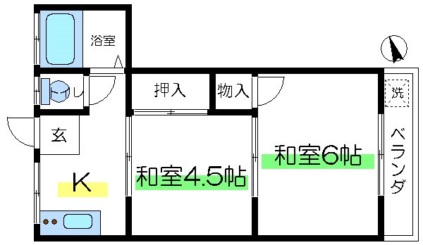 共栄荘 間取り図