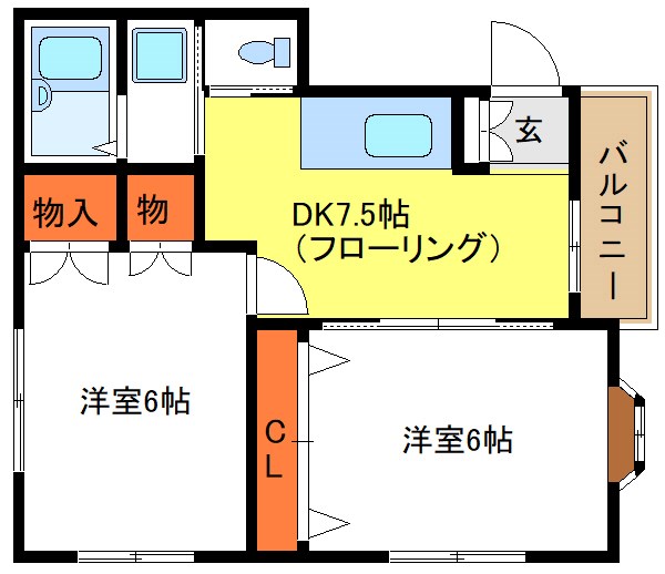 イースタンコーポ南篠崎 102号室 間取り
