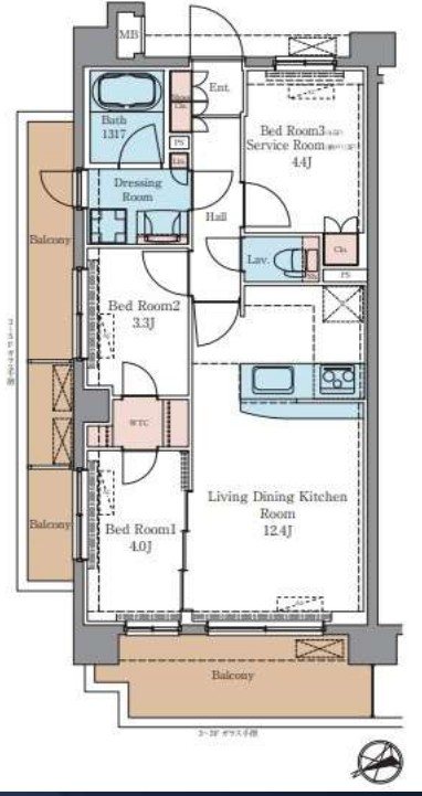 ラグゼナ平井ノース 間取り図