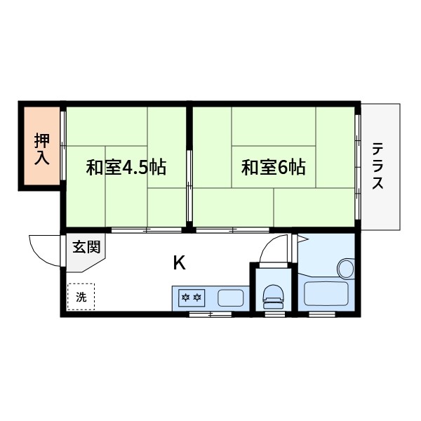 山本コーポ 101号室 間取り