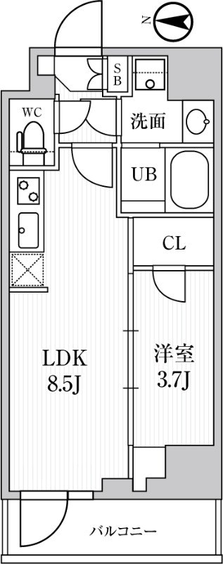 シーズンフラッツ住吉 間取り図