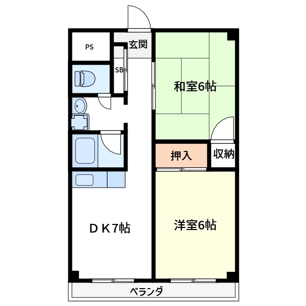 エクセレントアベ 803号室 間取り