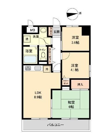 マンション白陽 間取り図