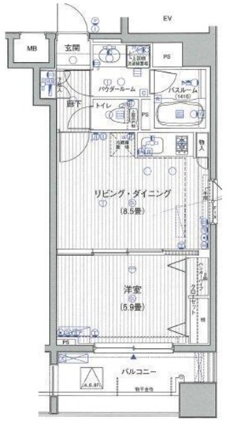 ラグジュアリーアパートメント三ノ輪   間取り図
