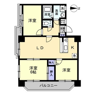 セザール北千住 間取り図