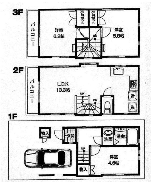 猿江1丁目戸建 間取り図