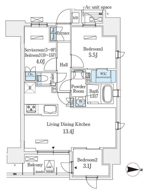 アヴァンカーサ町屋  間取り図