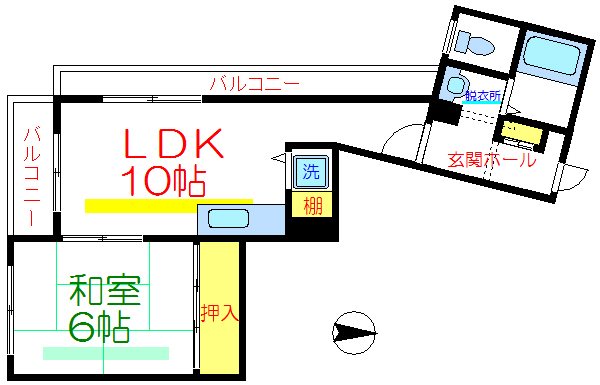 Ｋ２ハウス 間取り図