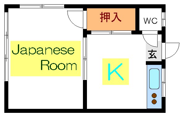茜荘 204号室 間取り