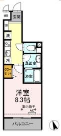 PLUM　VILLAGE 205号室 間取り
