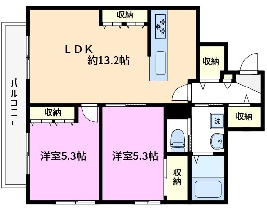 ＤＯＭＵＳ&lsquo;Ｙ鳴神月 間取り