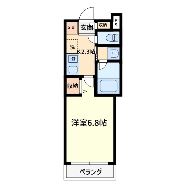 TNKハイツ 201号室 間取り