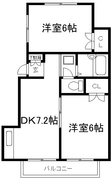 グランドールアイダD棟 間取り
