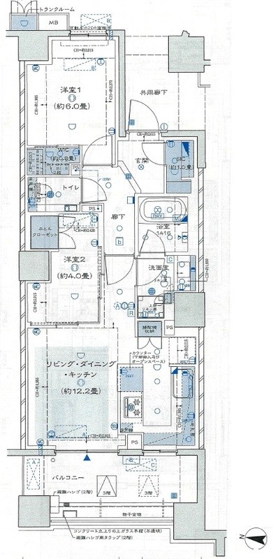 ザ・パークハウス東陽町翠賓閣 間取り