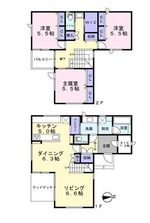 江戸川区中央2丁目貸家 間取り