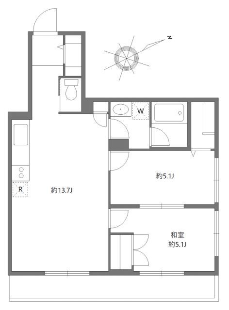 オクドテラス 間取り図