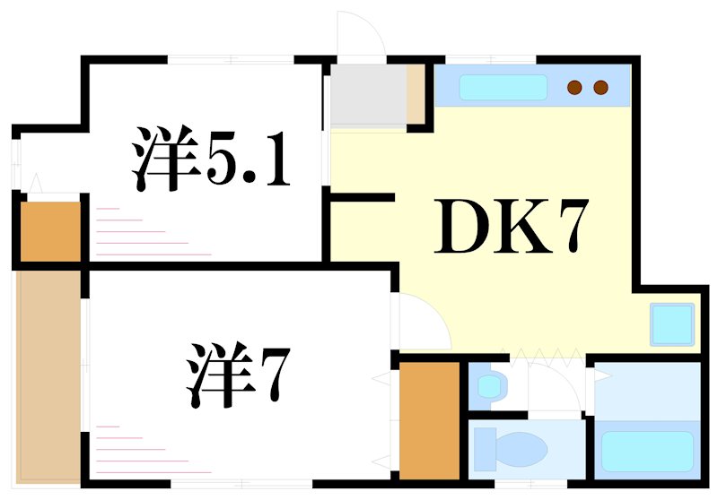 菅原貸家 101号室 間取り