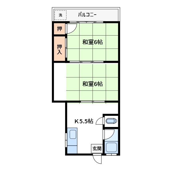 木村コーポ 間取り図