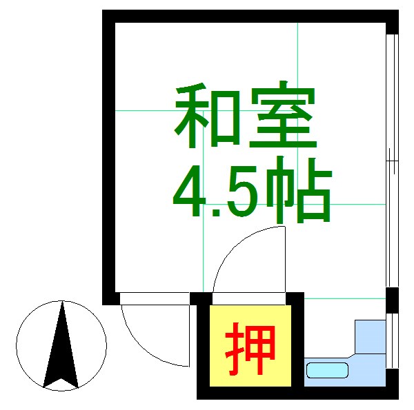 倉田荘 306号室 間取り