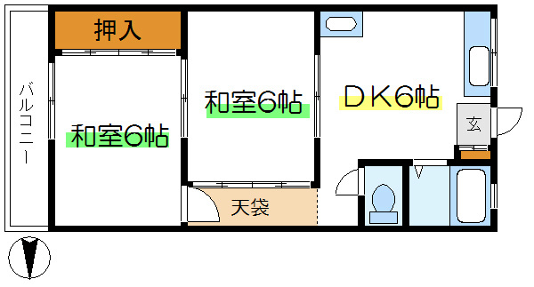 第３コーポ吉岡 間取り