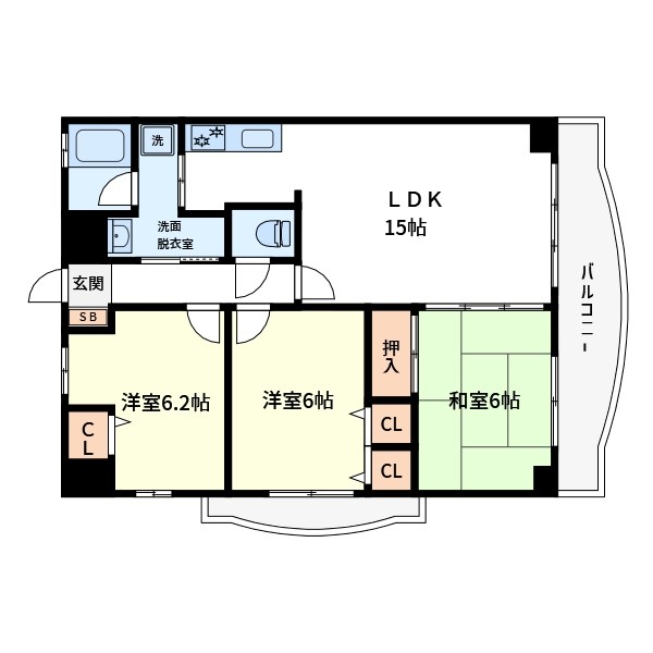 グロリア壱番館 間取り図