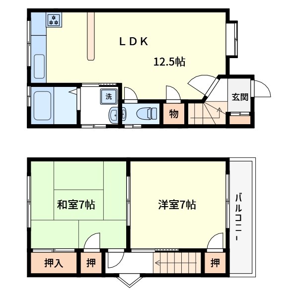 テラスハウス90 間取り図
