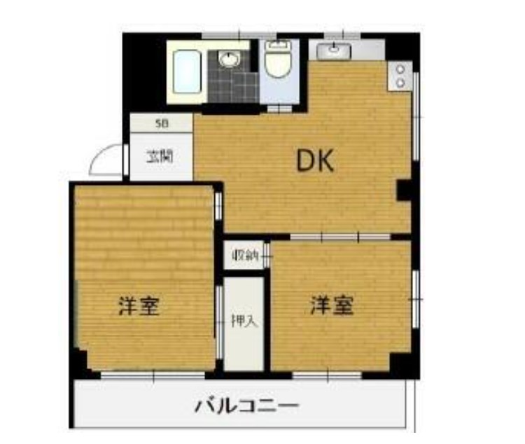 シャトーサンケイ 402号室 間取り