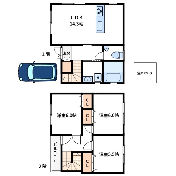 貸家06E 間取り