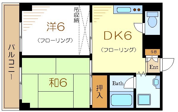 エクセル西一之江 404号室 間取り