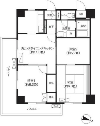 スカイフォーラム小岩 間取り図