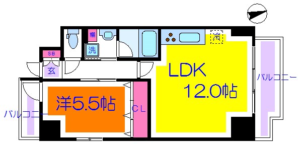 グランイースト田原町 間取り