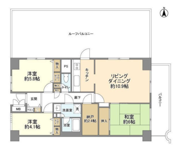 宇喜田ホームズ 間取り図
