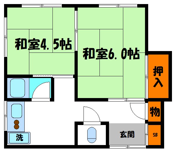 晴美荘 間取り図