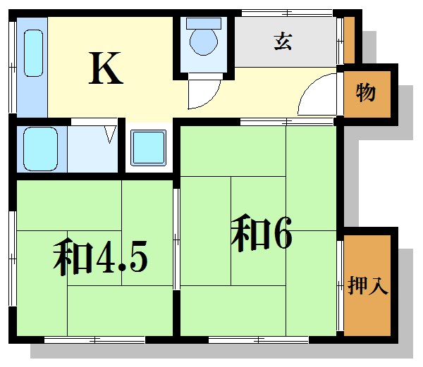 晴美荘 間取り