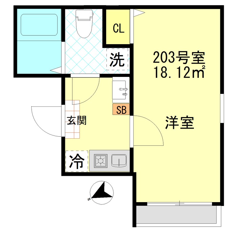 ボンボニエール一之江 間取り図