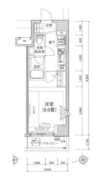 アイル東京深川   間取り