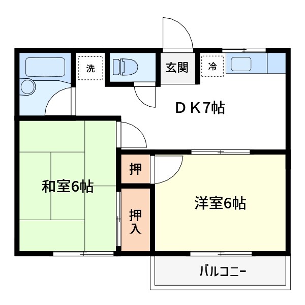 スカイハイツＢ 間取り図