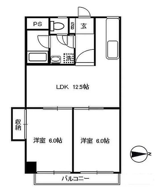 JLBグランエクリュ五反野 404号室 間取り