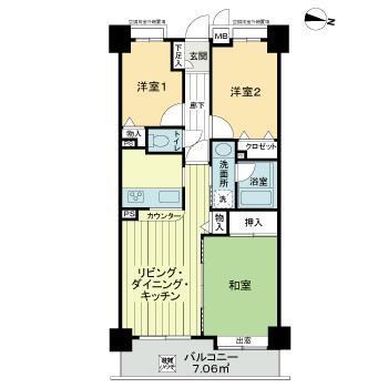 ライオンズガーデン新小岩 間取り図