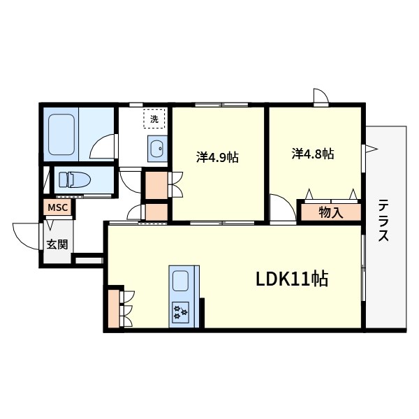 アビテ明大前 間取り図