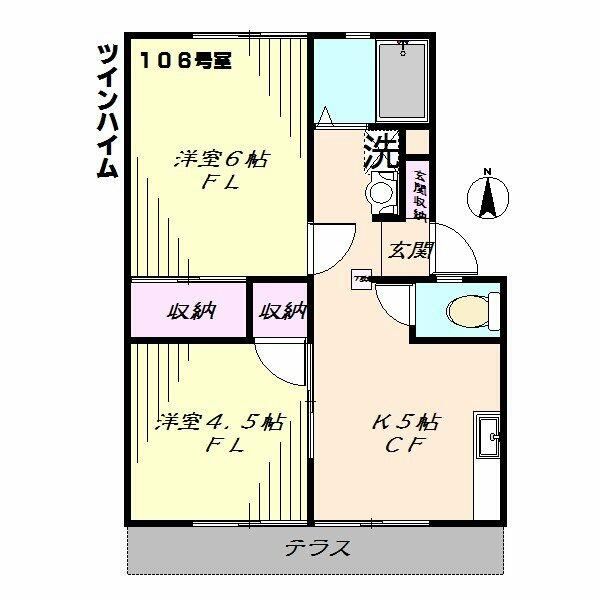 ツインハイムⅡ 間取り